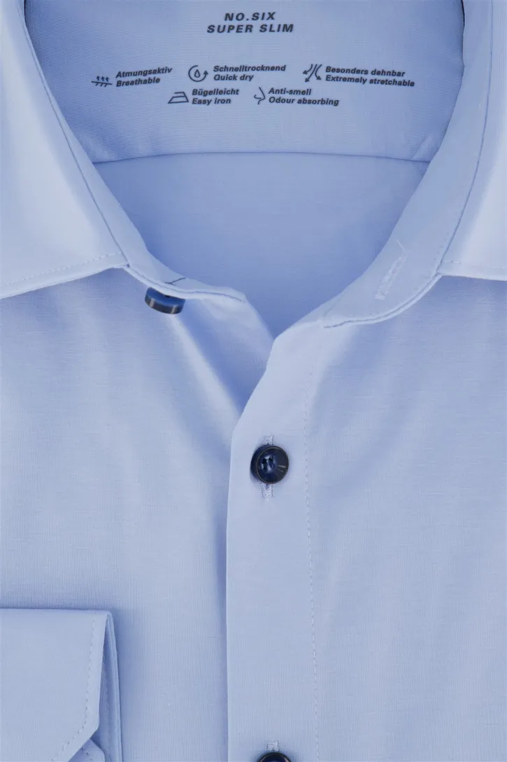 business overhemd Olymp No. Six super slim lichtblauw