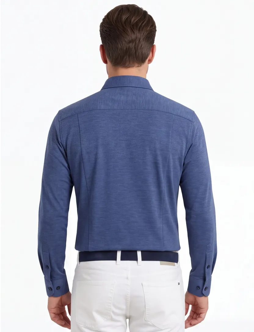 Donkerblauw overhemd Olymp Super Slim
