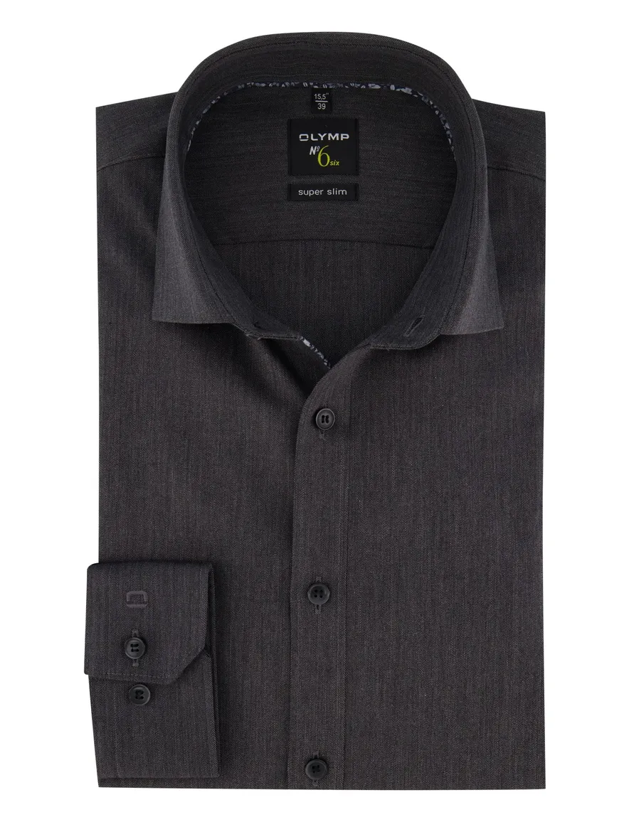 Overhemd Olymp mouwlengte 7 grijs Super Slim