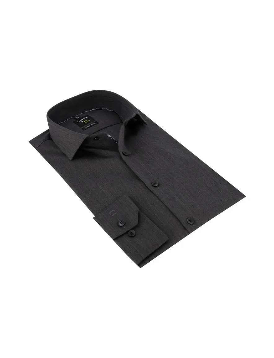 Overhemd Olymp mouwlengte 7 grijs Super Slim