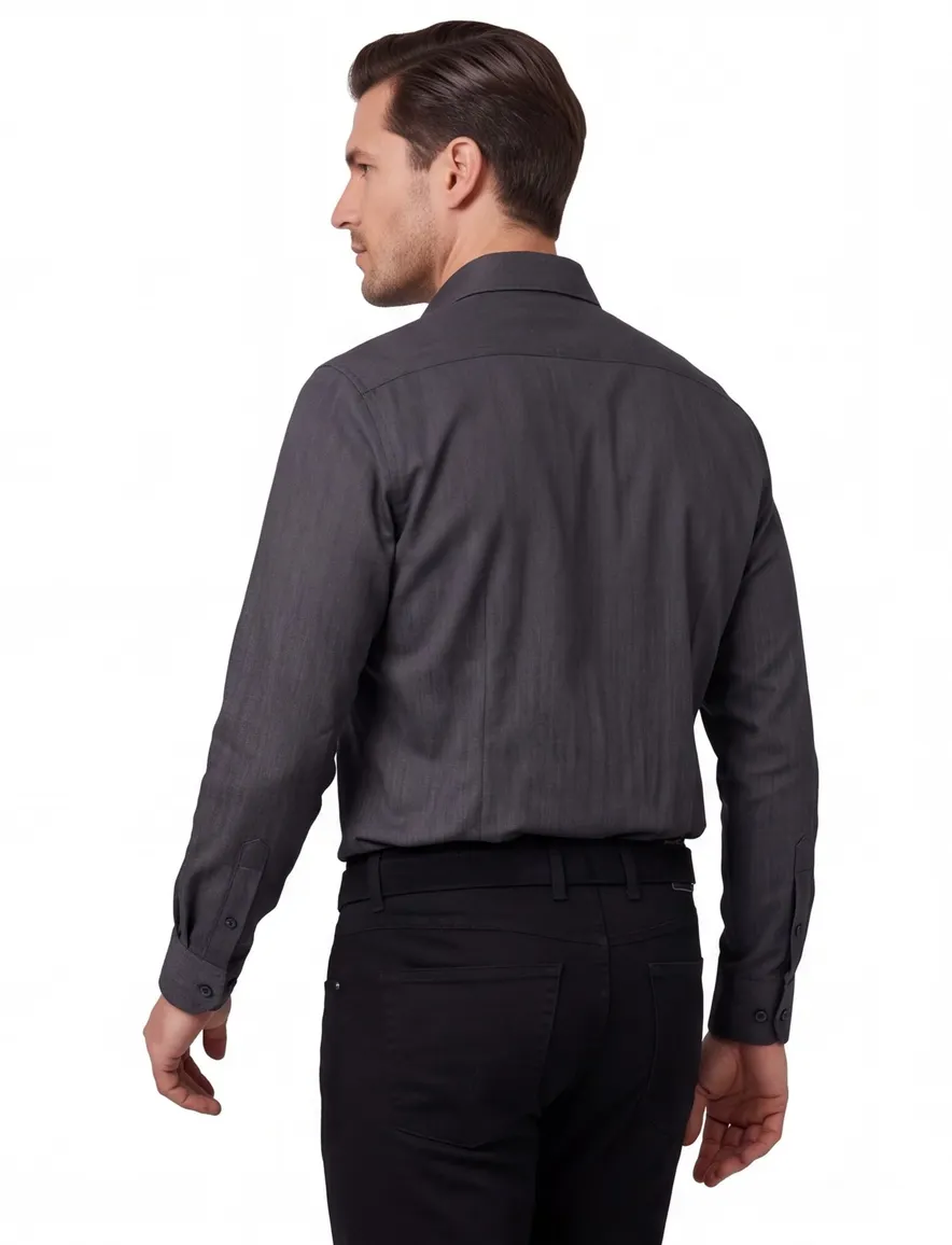 Overhemd Olymp mouwlengte 7 grijs Super Slim