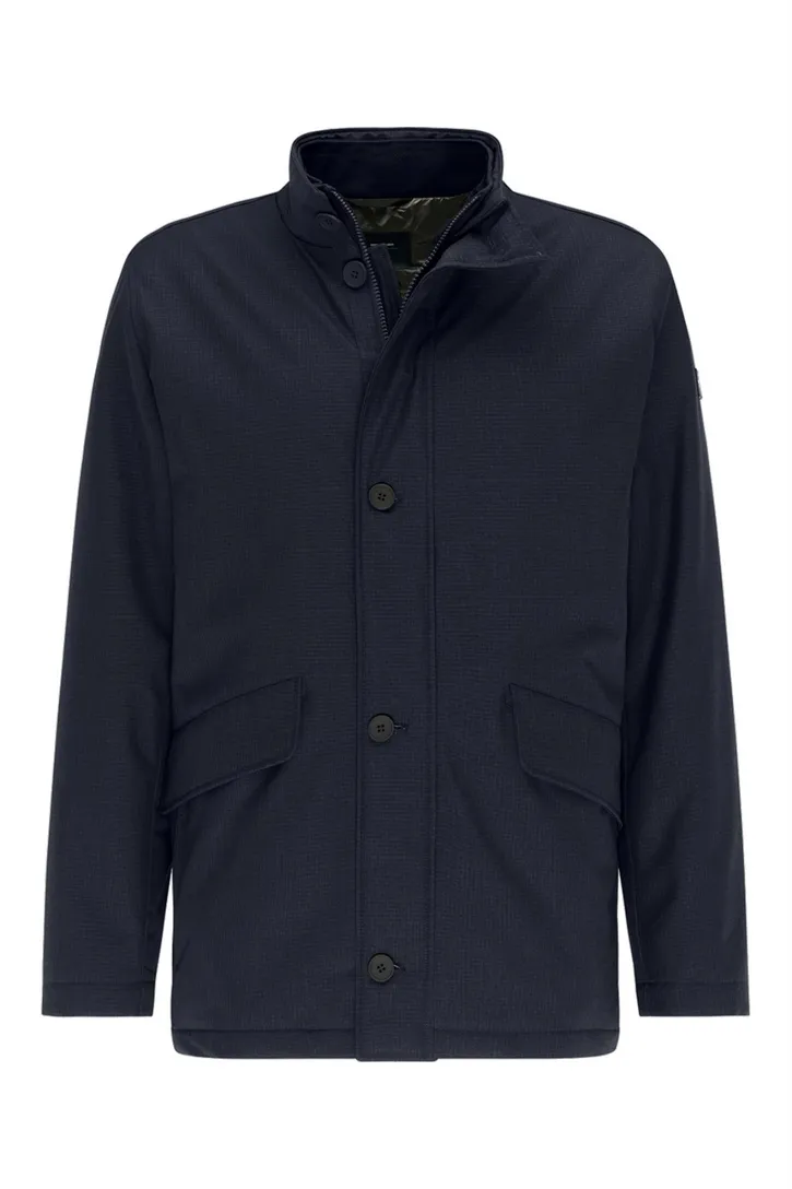Jas Pierre Cardin donkerblauw geruit