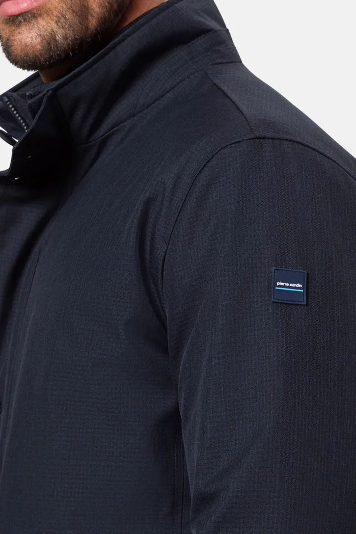 Jas Pierre Cardin donkerblauw geruit
