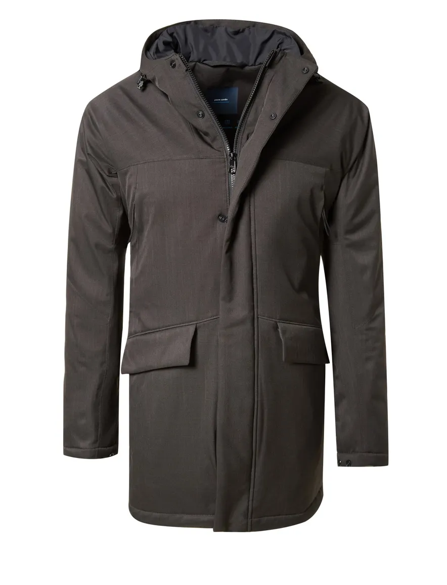 Pierre Cardin jas capuchon half lang