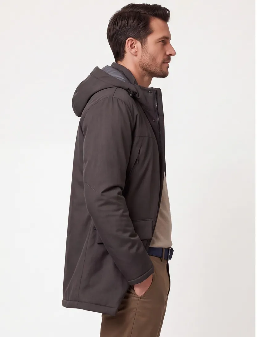 Parka Pierre Cardin grijs capuchon
