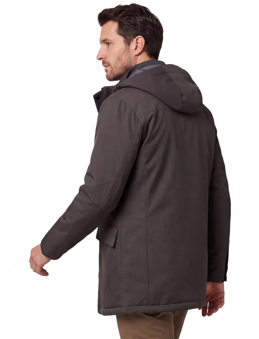 Pierre Cardin jas capuchon half lang