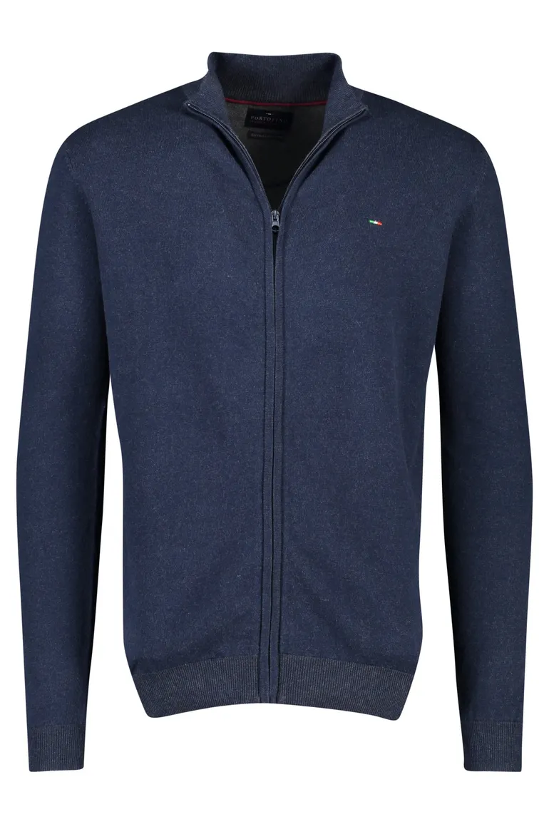 Portofino vest donkerblauw extra lang