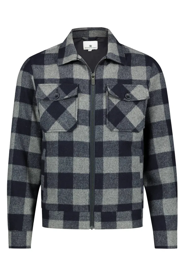 Jack State of Art donkerblauw geruit
