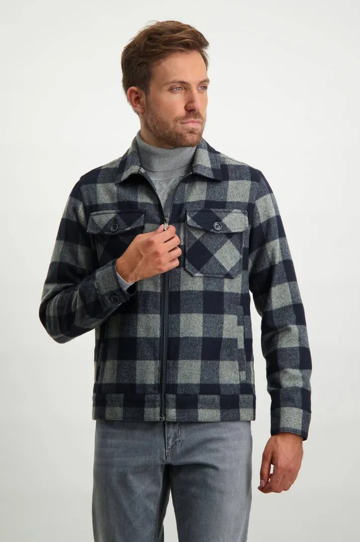 Jack State of Art donkerblauw geruit