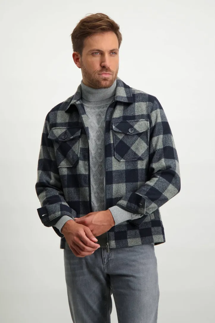 Jack State of Art donkerblauw geruit