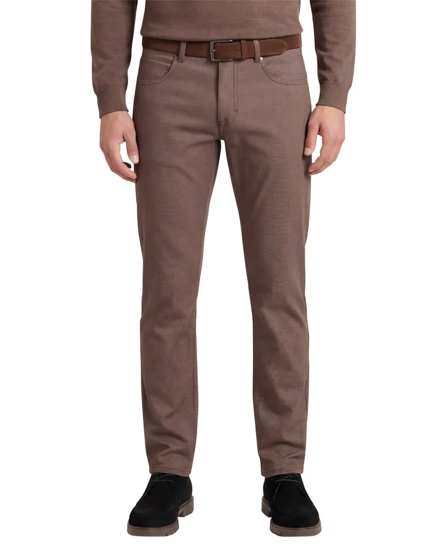 Heren broek bruin Gardeur Bill 5-p