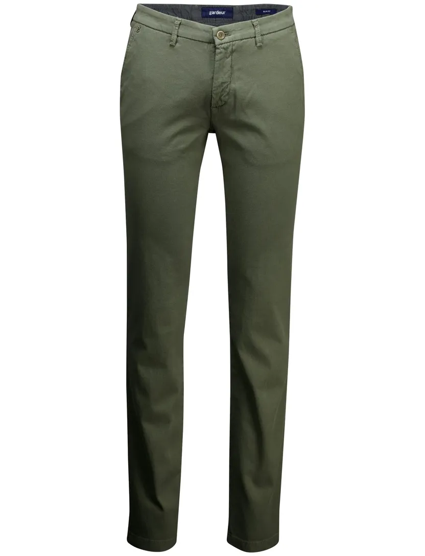 groene Gardeur Savage-2 katoenen broek