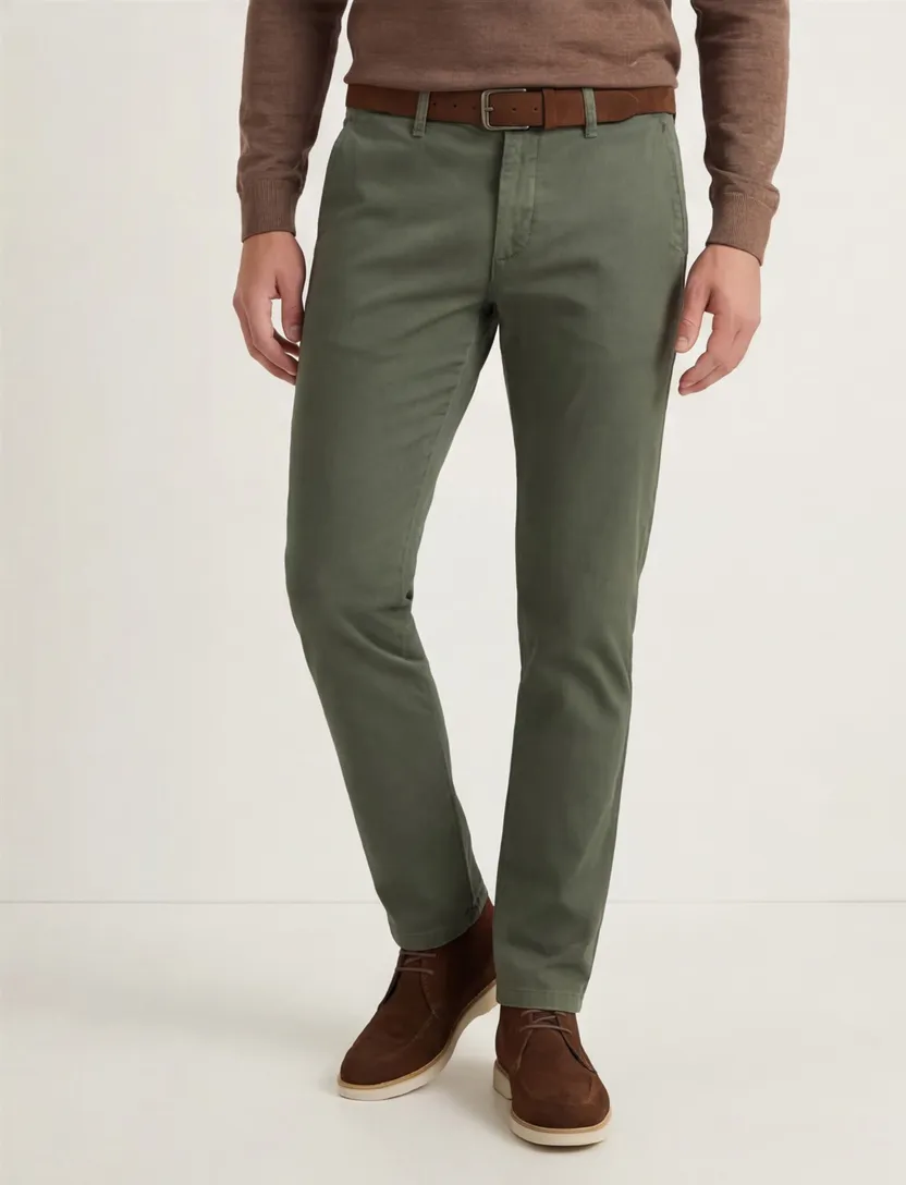 groene Gardeur Savage-2 katoenen broek