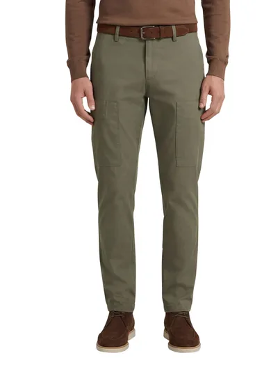 Gardeur Gardeur olijgroene chino opgestikte zakken