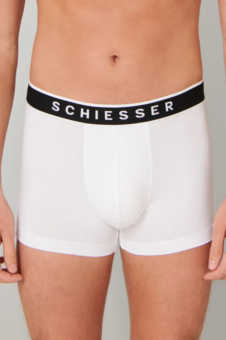 Schiesser boxershorts 95/5 wit 3-pack