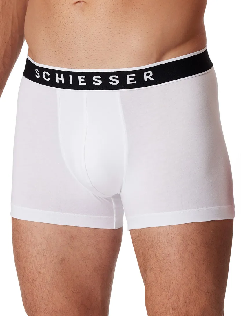 Schiesser boxershorts 95/5 wit 3-pack