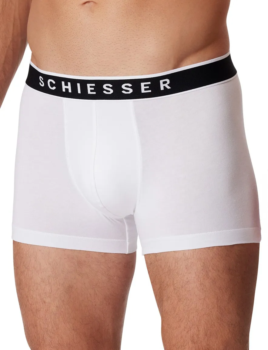 Schiesser boxershorts 95/5 wit 3-pack