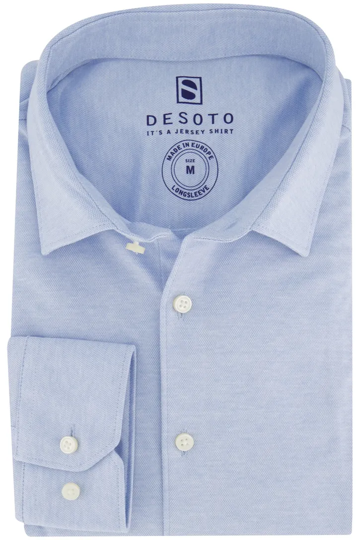 Desoto overhemd lichtblauw melange