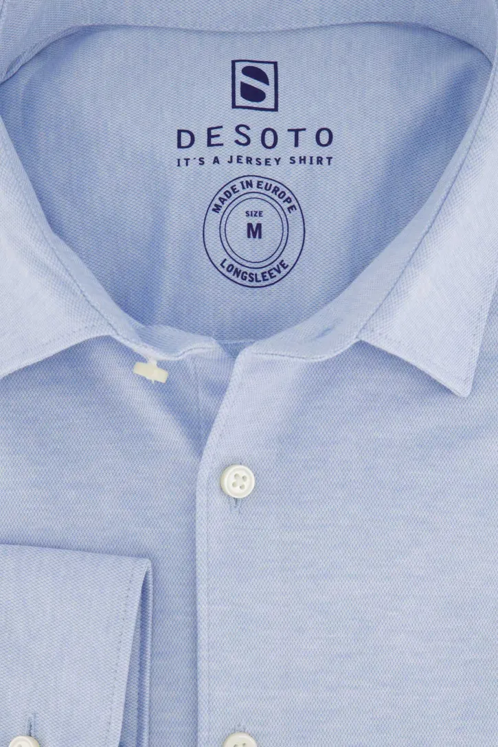 Desoto overhemd lichtblauw melange