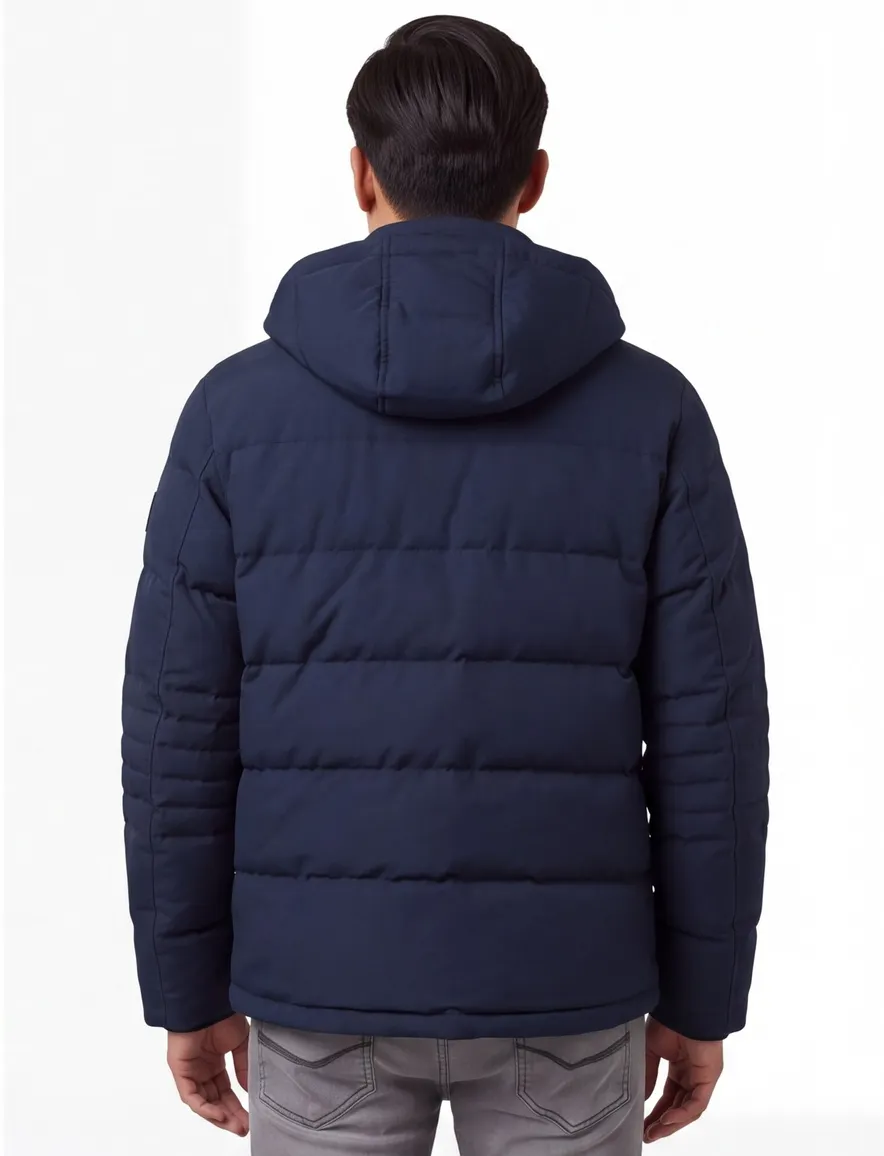 Tommy Hilfiger Big & Tall gewatteerde jas donkerblauw
