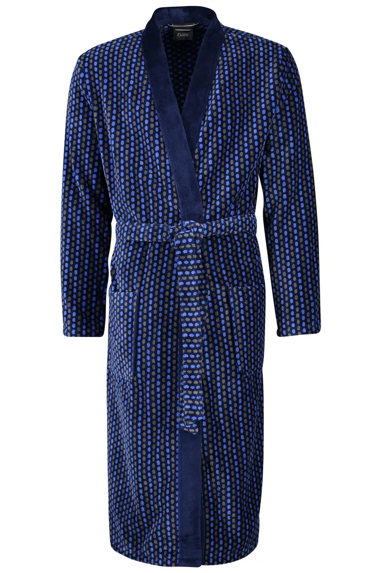 Stippen badjas Cawö blauw