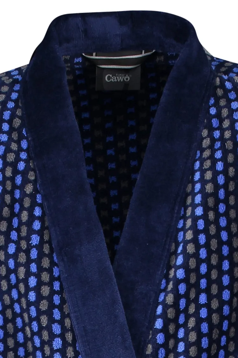 Stippen badjas Cawö blauw