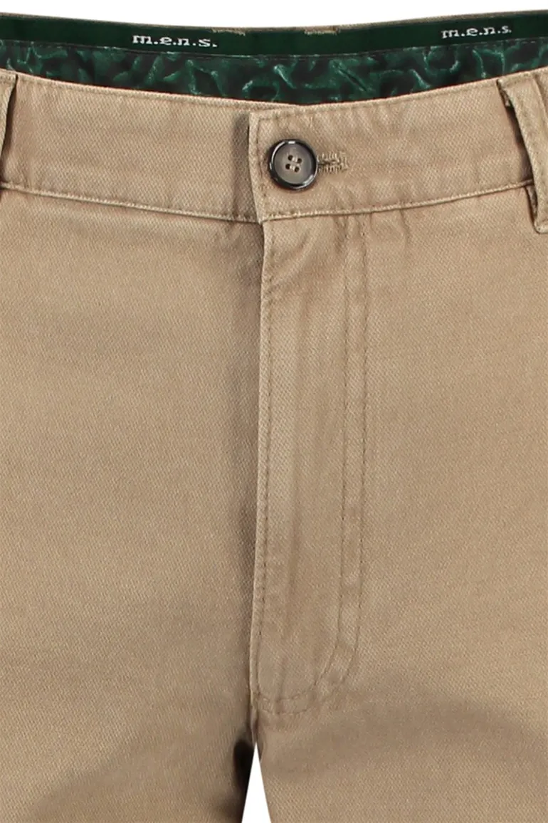 M.E.N.S. chino Madison beige met knoop