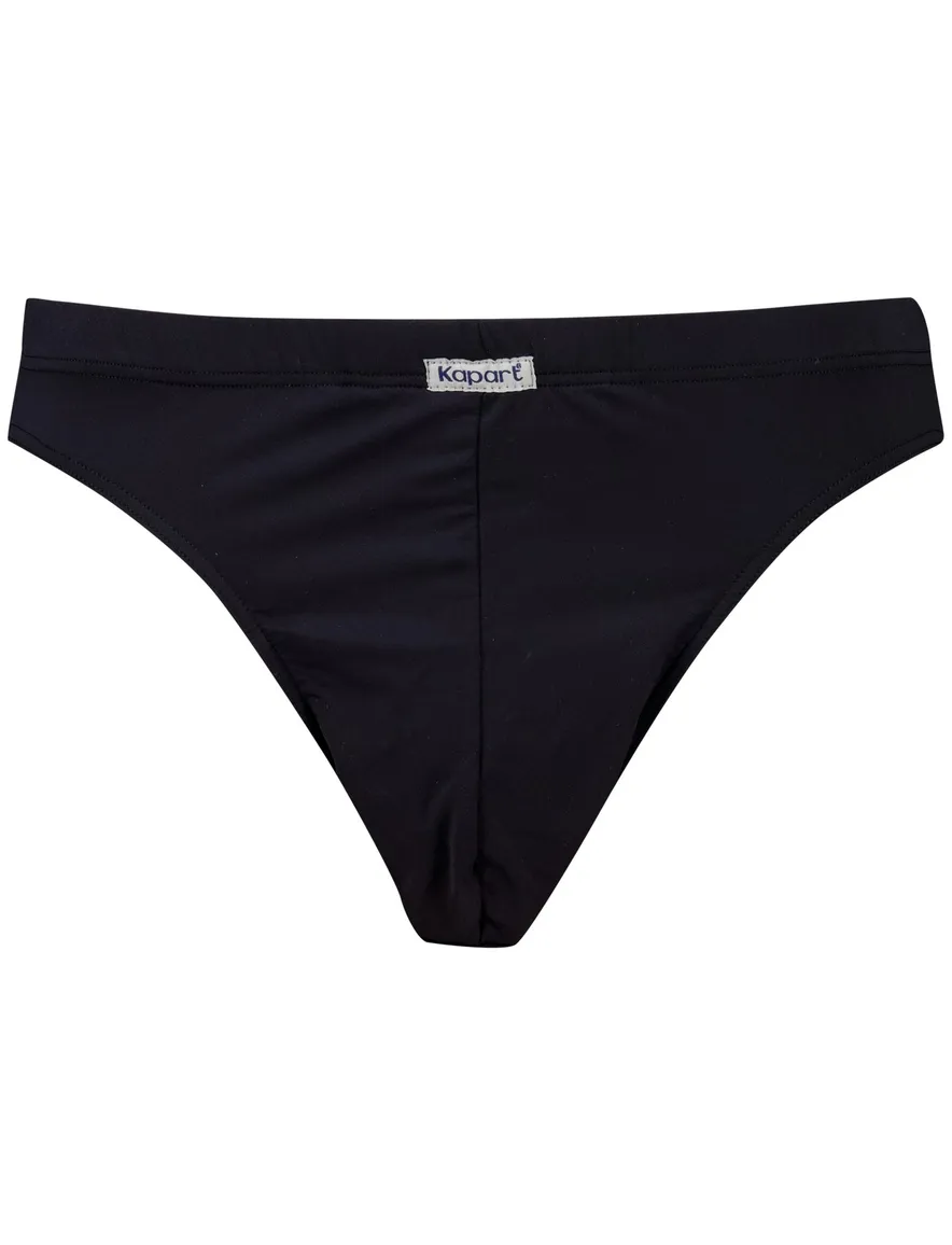 Kapart slip Dirk Rio effen zwart polyamide