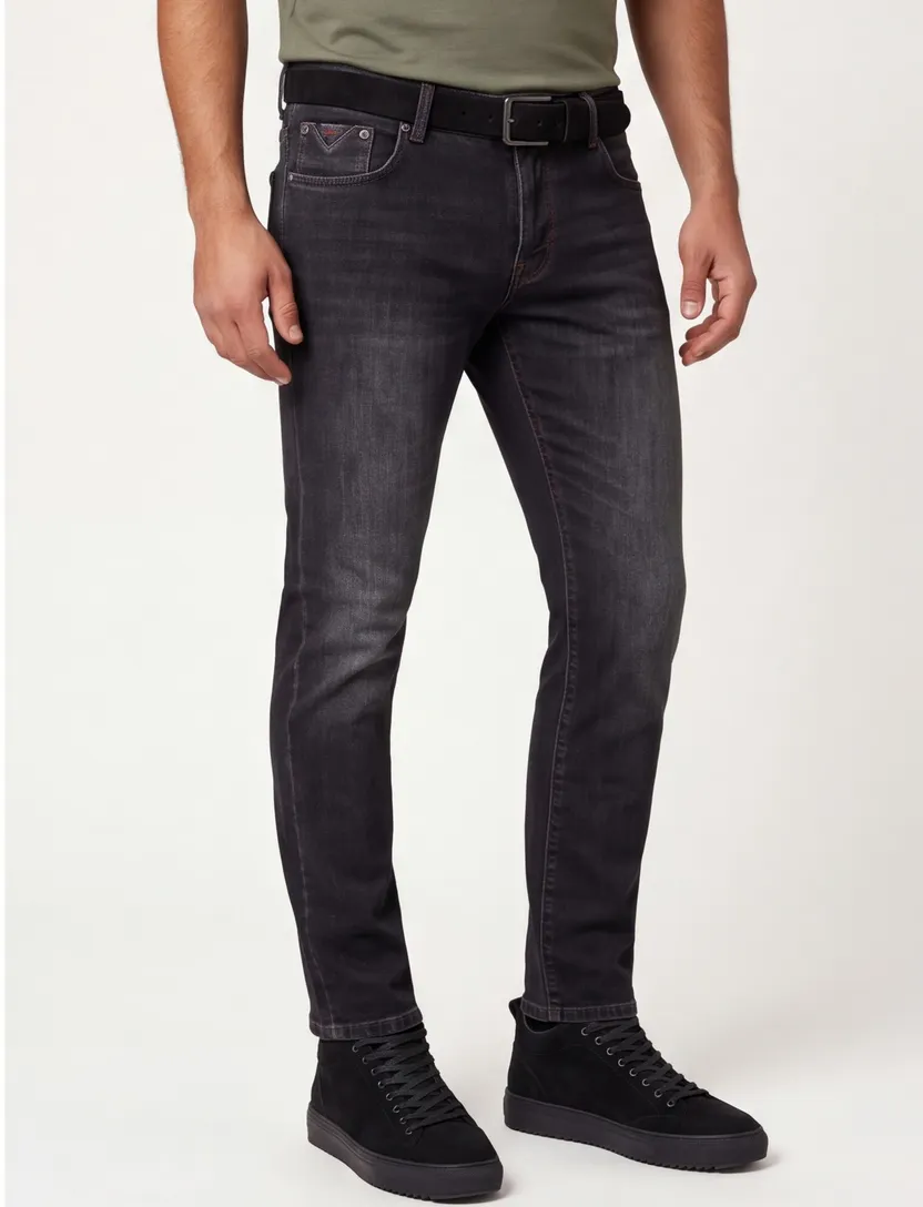 NZA jeans 5-pocket antraciet Nalson modern fit