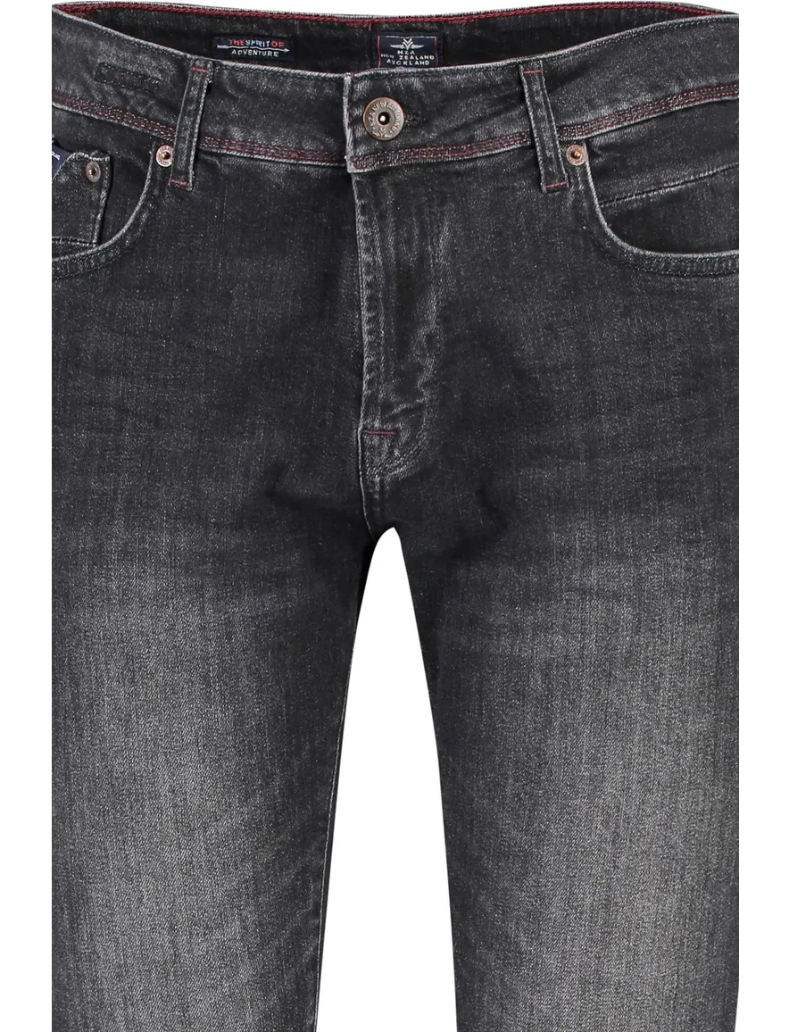 Broek NZA antraciet 5-pocket modern fit Nalson