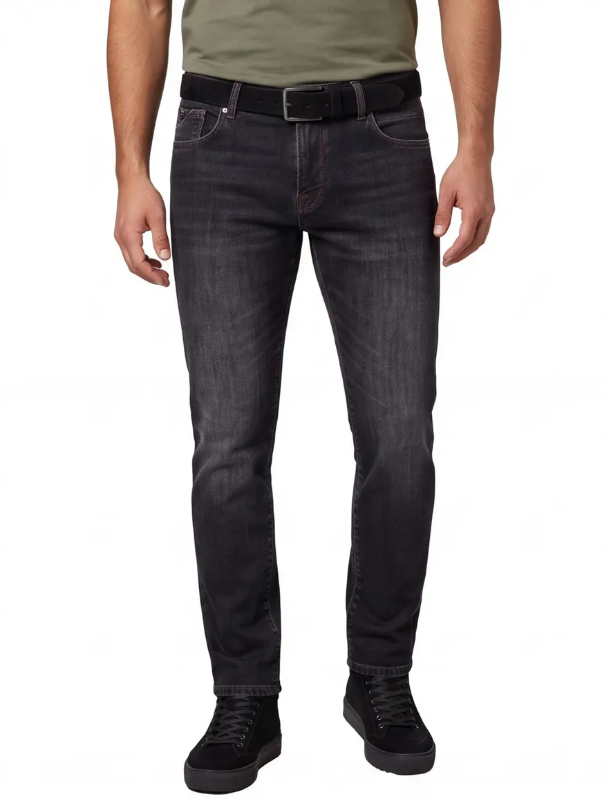 Broek NZA antraciet 5-pocket modern fit Nalson