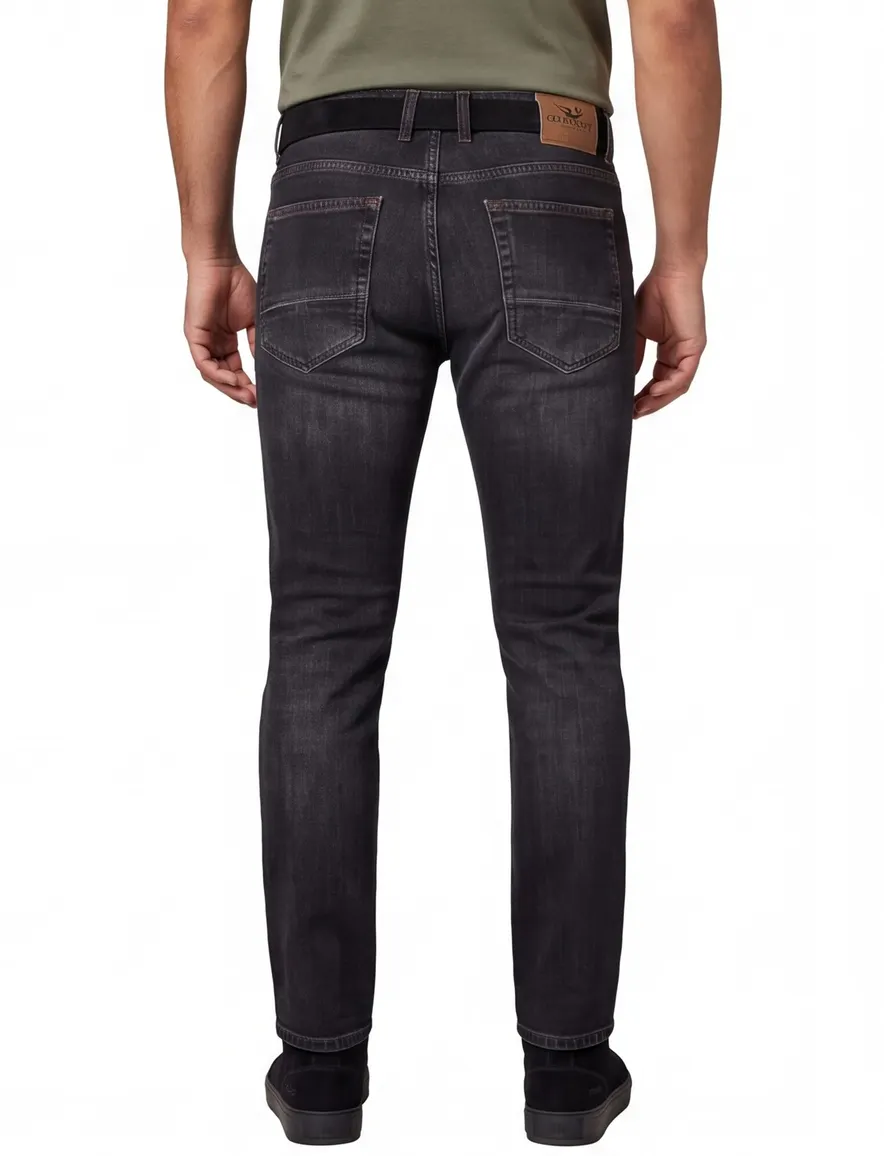 Broek NZA antraciet 5-pocket modern fit Nalson