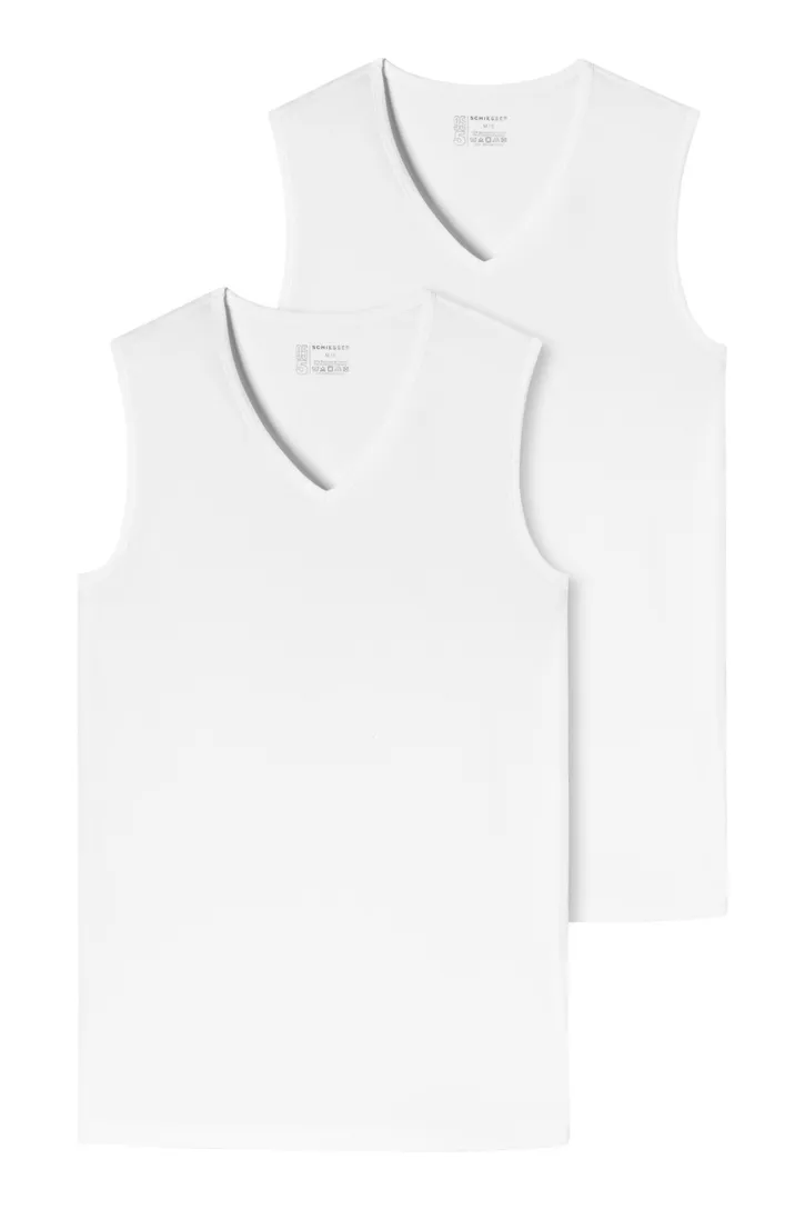 Schiesser singlets wit 2-pack 95/5