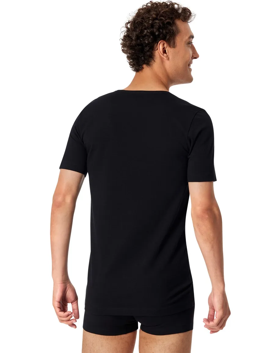 t-shirt Schiesser Schiesser 95/5 effen zwart