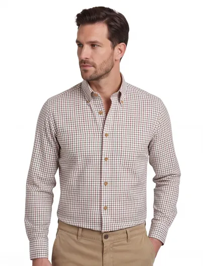 Viyella Geruit overhemd Viyella wit