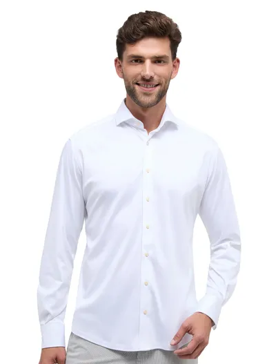 Eterna Eterna Modern Fit overhemd spierwit