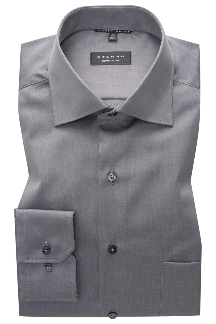 Eterna overhemd grijs Comfort Fit