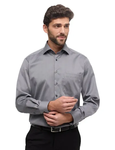 Eterna Eterna overhemd grijs Comfort Fit