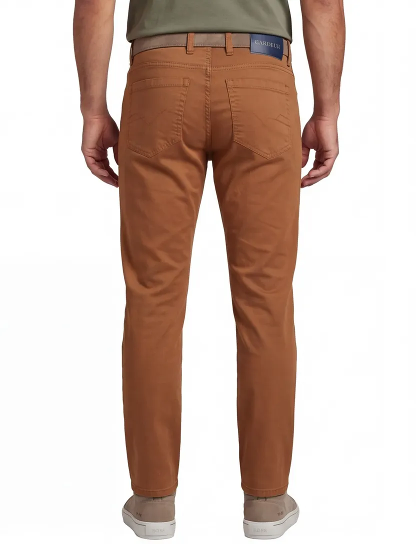 Gardeur broek Bill oranje bruin