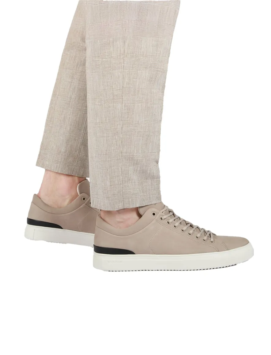 Blackstone sneakers beige effen leer