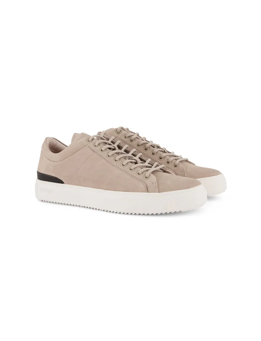 Blackstone sneakers beige effen leer