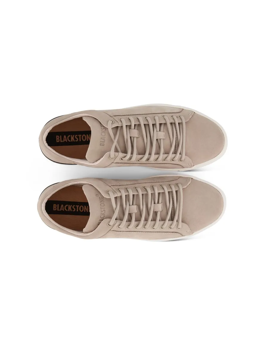 Blackstone sneakers beige effen leer