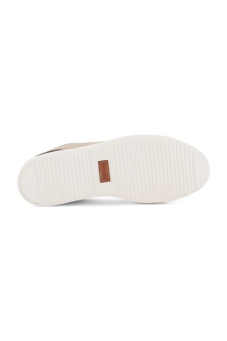 sneakers Blackstone effen leer beige