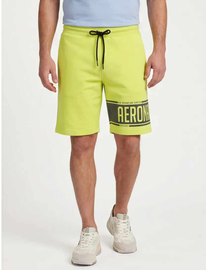 Aeronautica Militare korte broek neon geel
