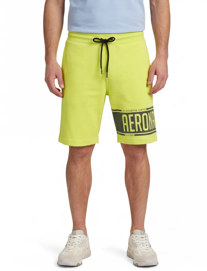 Aeronautica Militare korte broek neon geel