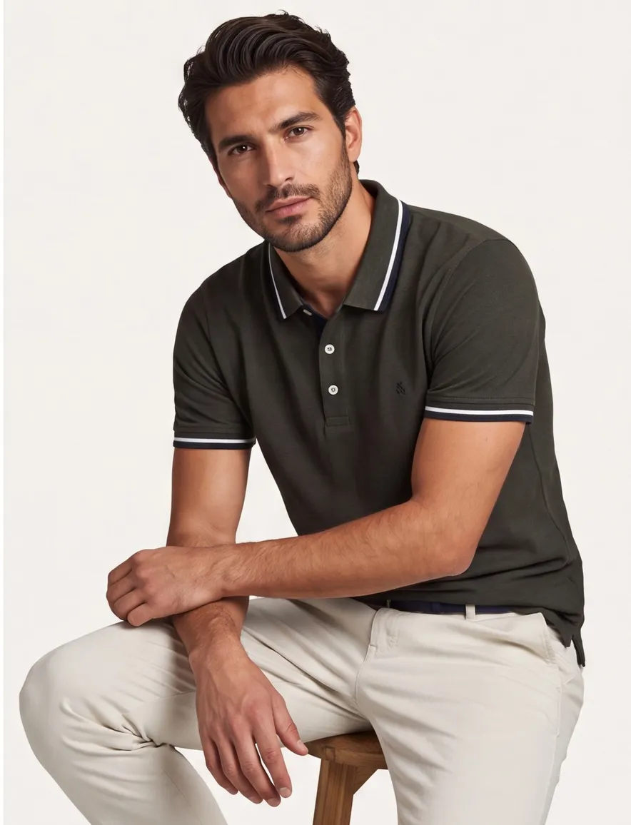 Poloshirt Jack & Jones Plus Size donkergroen
