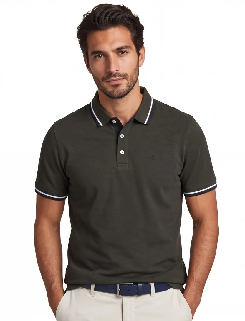 Jack & Jones Plus Size polo donkergroen
