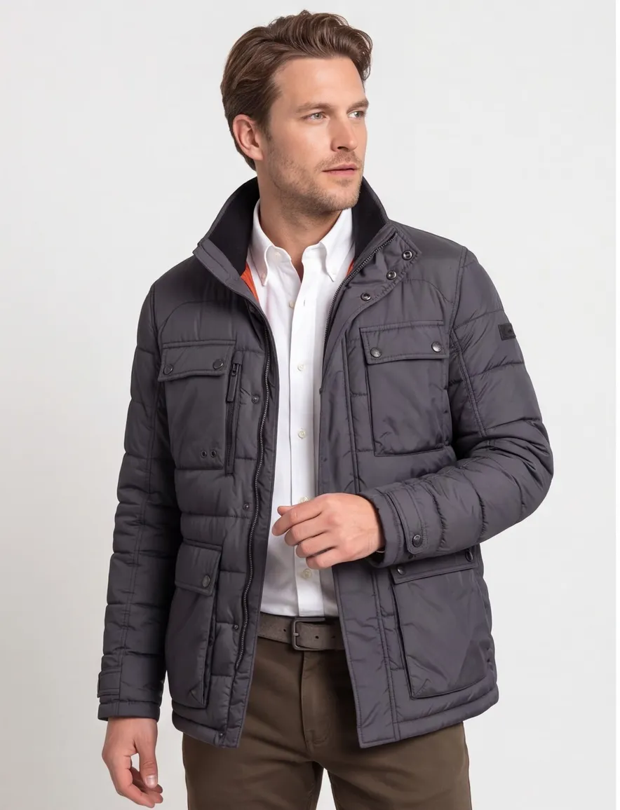 Camel Active winterjas donkerblauw