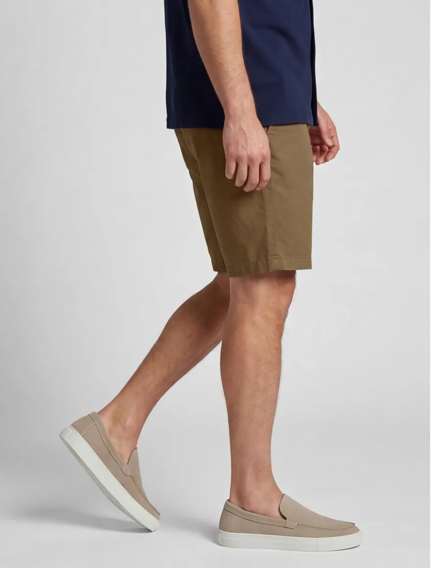 Big & Tall korte broek Tommy Hilfiger groen effen katoen
