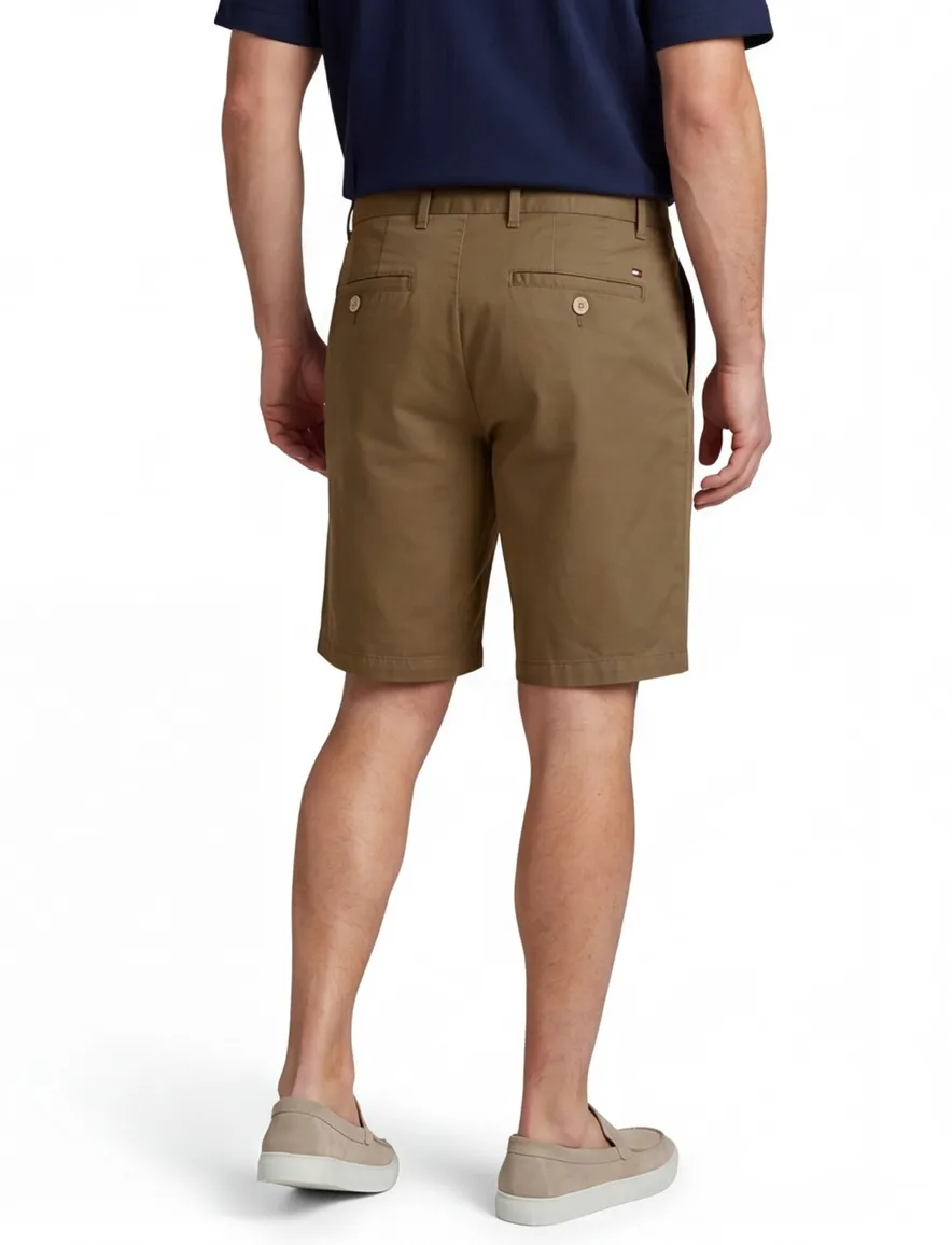 Big & Tall korte broek Tommy Hilfiger groen effen katoen